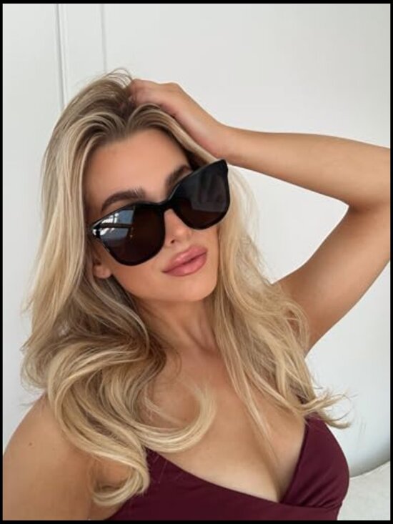 Designer Square Sunglasses Oversized Frame 100% UVA/UVB Protection main image 6